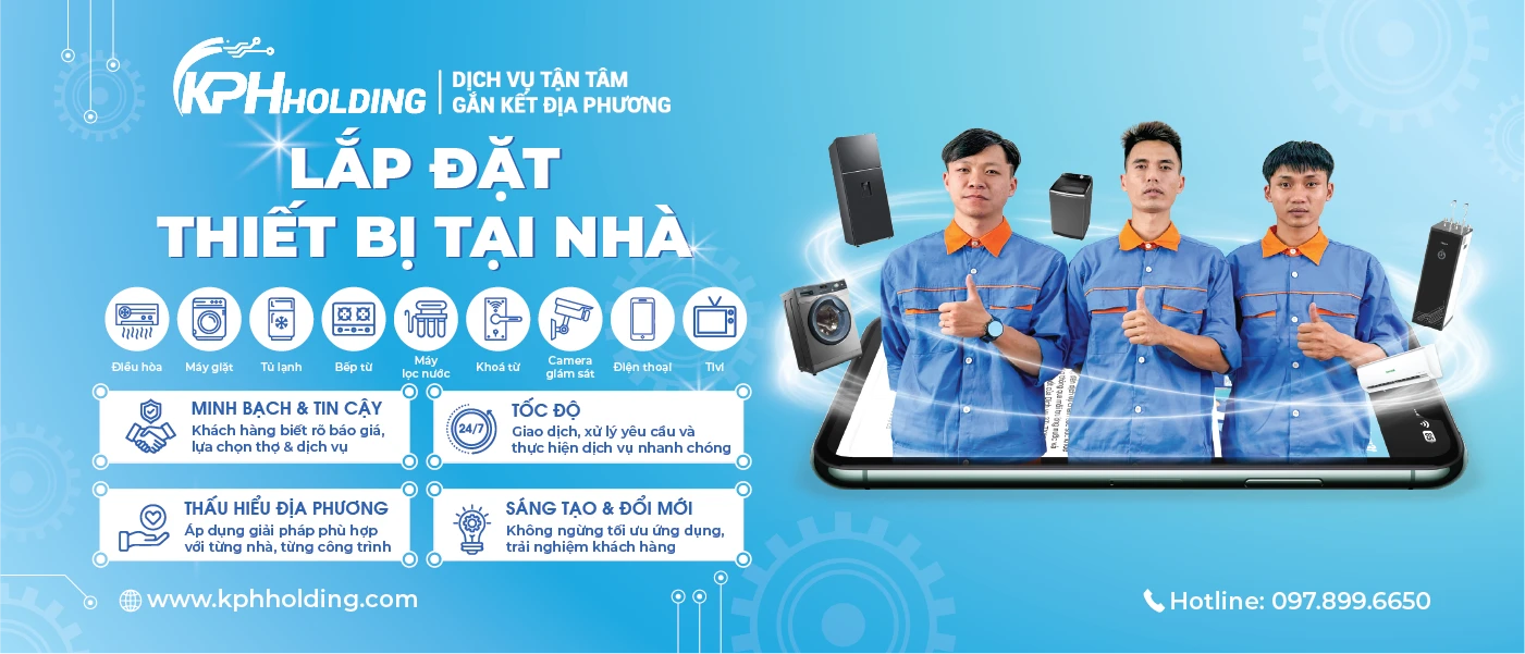Lắp đặt máy giặt – máy sấy