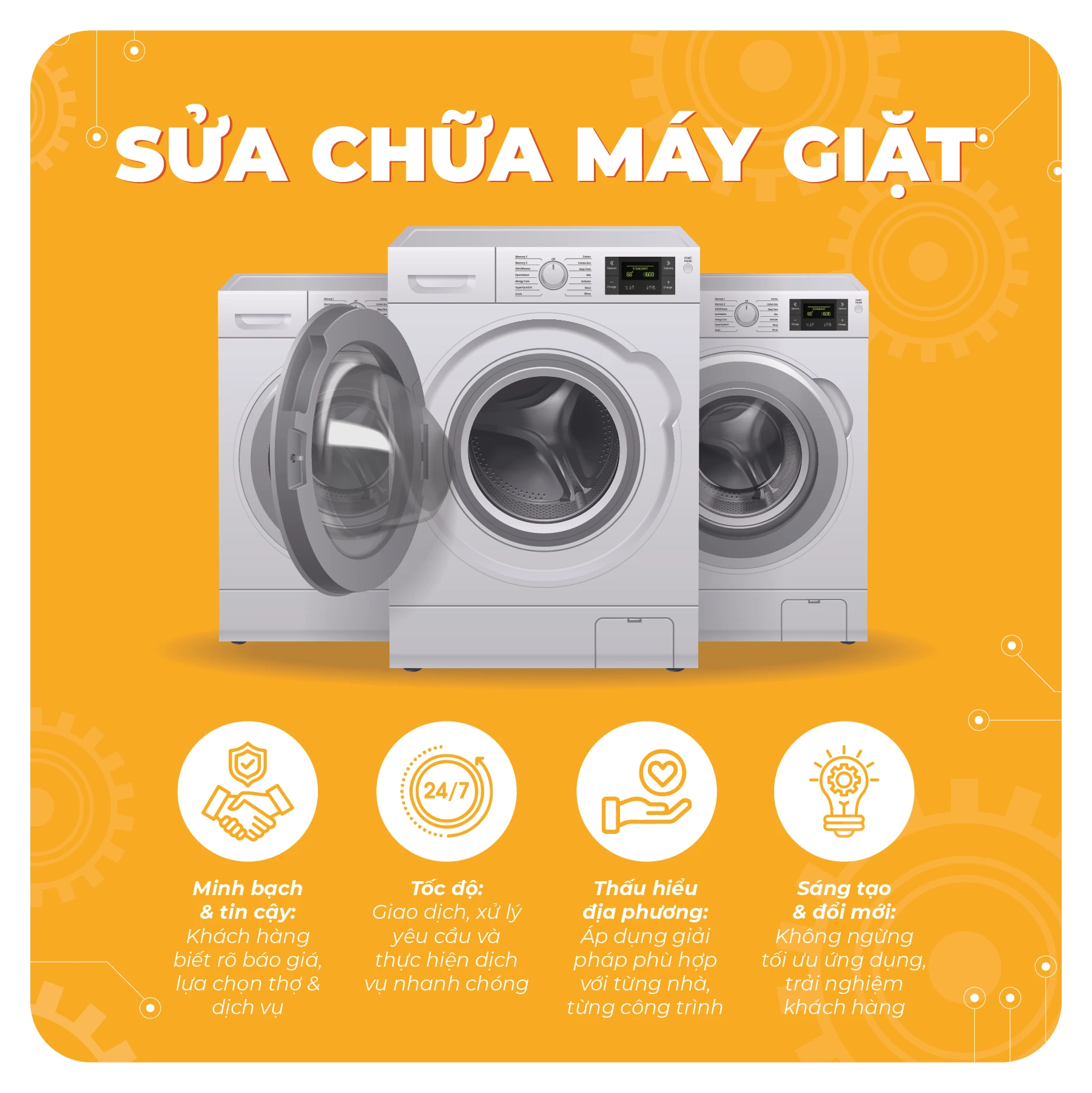 Sửa chữa máy giặt - máy sấy